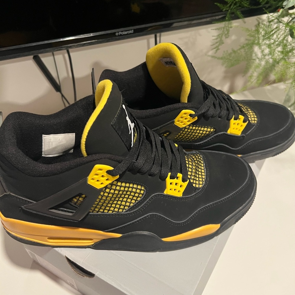 Nike Black and Yellow Sneakers with Air Jordan Design